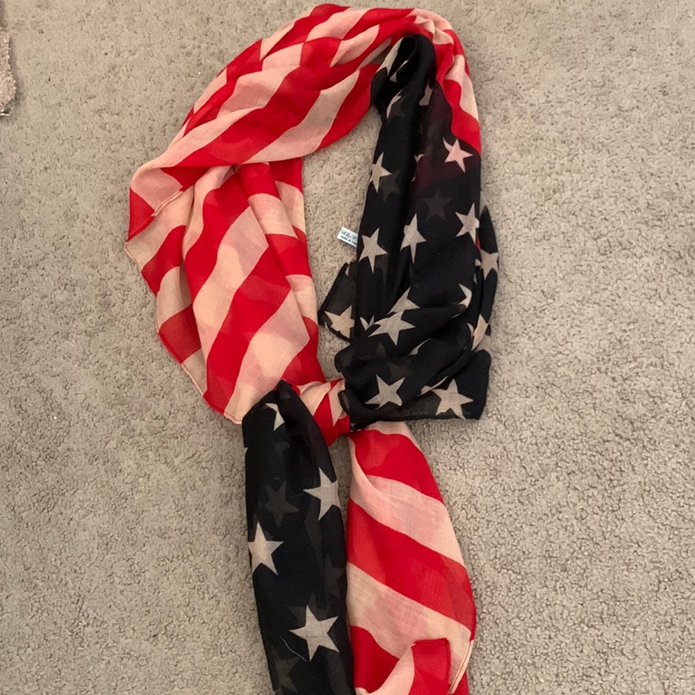 Patriotic Scarf Wrap Stars Stripes Voting Day